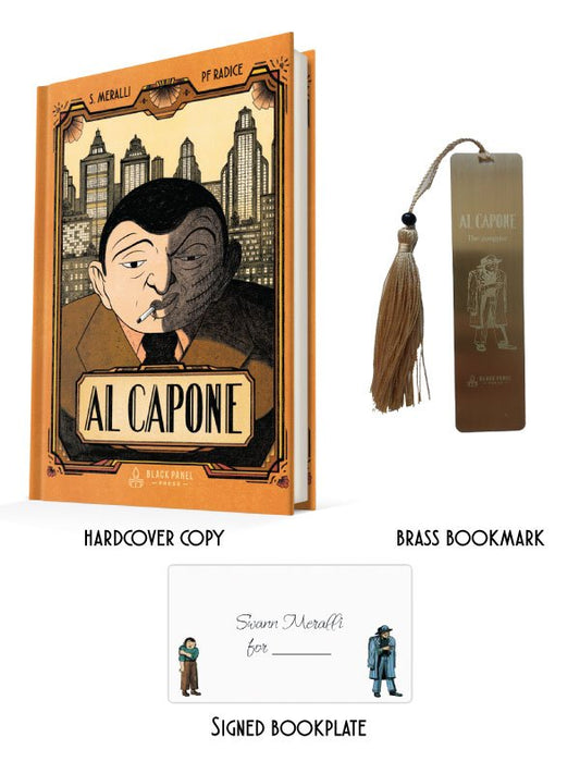 Limited Edition Al Capone Metal Bookmark + Signed Bookplate Bundle
