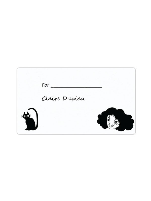 Signed Bookplate - Claire Duplan