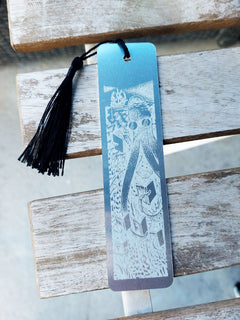 Engraved Steel Giant Squid Bookmark